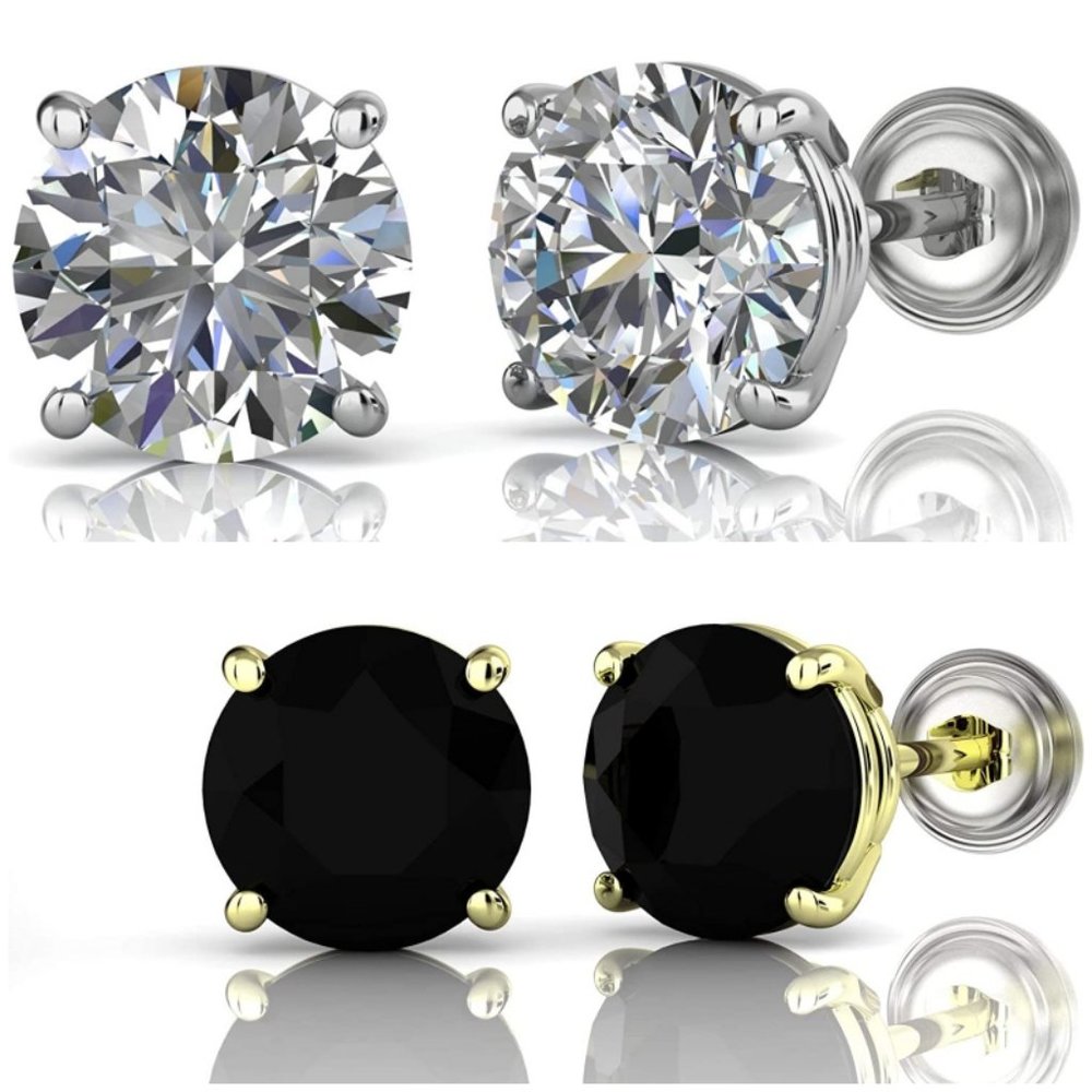 AAAAA Cubic Zirconia Studs Earrings 14K
